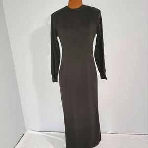 90's Eddie Bauer olive knit maxi dress 🇬🇧 Sz S